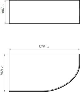 Акриловая ванна 1MarKa Diana 170x90 L